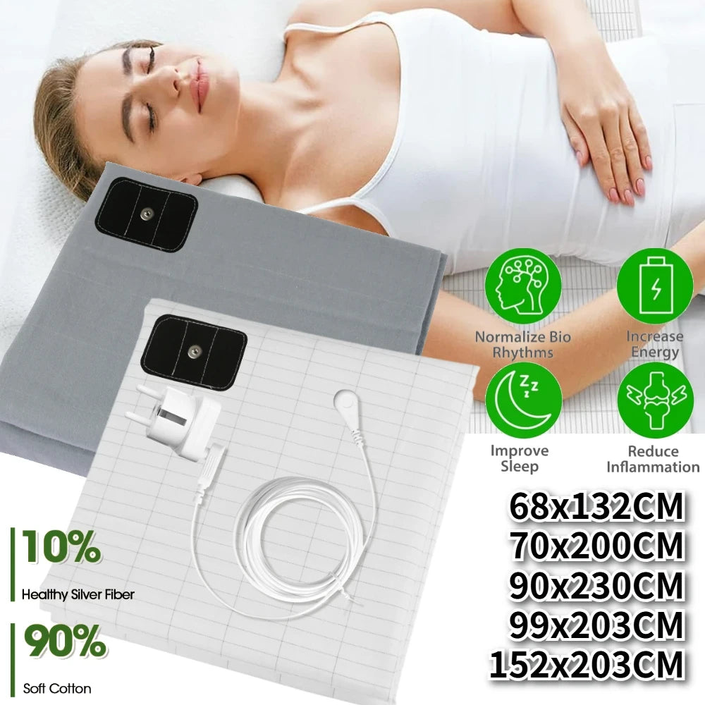 Grounding Bed Sheet Cotton Silver Mój sklep